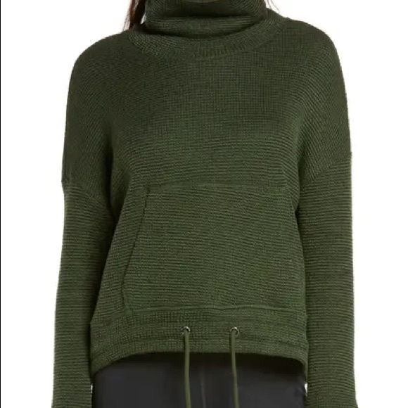 Sweaty Betty restful boucle sweatshirt olive green xs - Picture 4 of 10